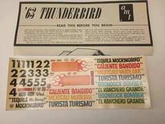 AMT Tequila Mockingbird 63 T-Bird Model Kit 1:25 Open Box Complete