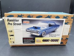 🔥🚦😎RARE Hobby Shop Only Rambler Pro Street 1/25 Testors Model Kit #7404😎🚦🔥