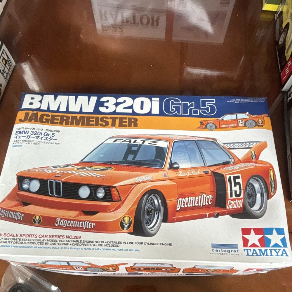 Tamiya BMW 320i Gr.5 Jagermeister Racing Car Model Kit 1:24 Unassembled 269
