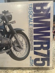 RARE – Tamiya 1/6 BMW R75 Motorcycle – Big Scale Model Kit – NIB !