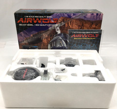 【Brand New】 Airwolf Cobalt Blue 1/48 Diecast Model Aoshima Matte Body Weathered