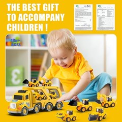 Veslier Construction Truck Toys for Boys Girls Age 1 2 3 4 5 6 Years…