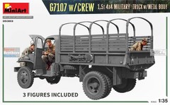MIA35383 1:35 Miniart G7107 4×4 1.5T Cargo Truck with Metal Body & Crew