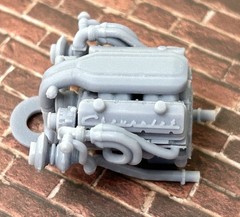 Resin “Turbo Chevrolet” Big Block Engine for scale model cars, 1/24 1/25