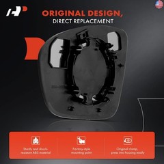 A-Premium Right Passenger Side Non-Heated Mirror Glass with Backing Plate