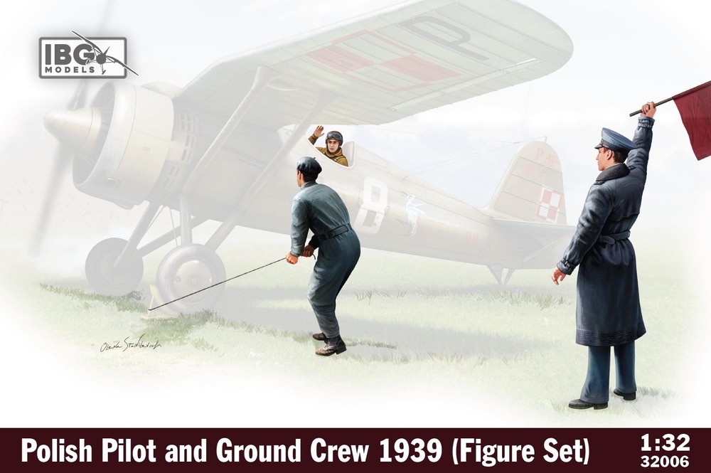 1/32 IBG Models 32006 Polish Pilot and Ground Crew 1939 Figure Set