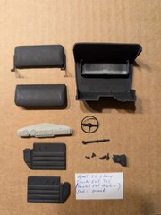 AMT 50 CHEVY TRUCK INTERIOR IS UNBUILT HAS BEEN PAINTED!! 1/25 (MISSING SHIFTER)