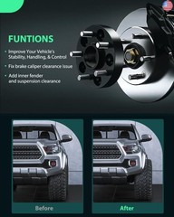 SCITOO 2pcs Wheel Spacers 1.5″ 8×6.5 Bore 130mm Studs 9/16-18 8Lug Wheel