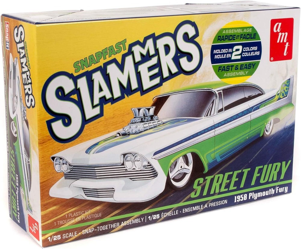 amt 1226 1/25 Street Fury 1958 Plymouth “Slammers Snap Fast” Model Kit