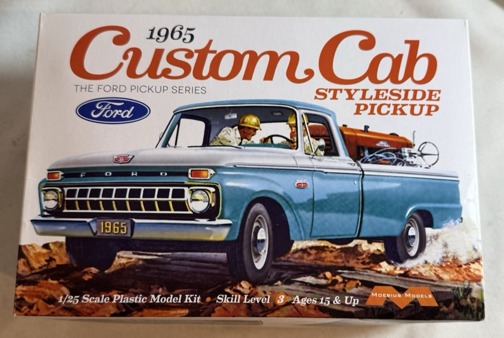 Moebius 1/25 1965 Ford F-150 Custom Cab Styleside Pickup # 1234 Model Kit