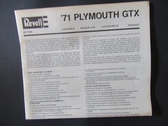 REVELL ’71 PLYMOUTH GTX MODEL KIT #7608