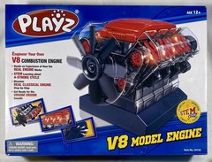 Sealed V8 Visible Automotive Engine Plastic Model Kit 270 pieces