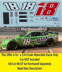 NASCAR DECAL #18 INTERSTATE 2022 TOYOTA SUPPLEMENT SHEET KYLE BUSCH 1/24 JWTBM
