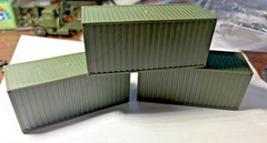 Roco Minitanks twenty foot shipping container green Lima35 1/87