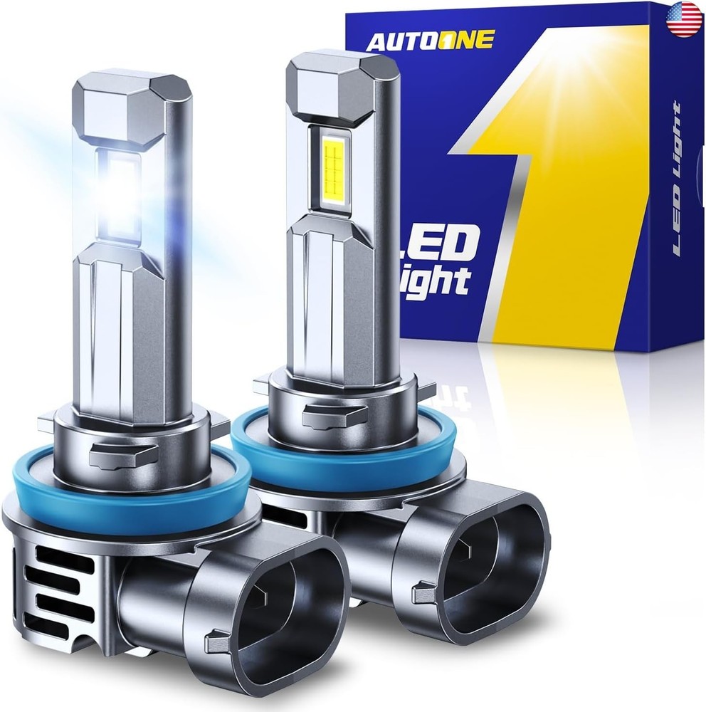 AUTOONE H11 H8 H9 LED Bulbs 40000LM for Car Halogen Fog Light Replacement, 99%