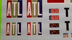 GMC Astro 95 1/25 Decal Sheet Michigan License Plate 1976 Semi 8 x 6 Inches