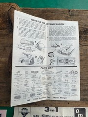 SET OF 7 VINTAGE ORIGINAL INSTRUCTIONS FROM AMT 3 in 1 CUSTOMIZING MODEL KITS