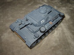 Built 231 German short Barrel Tank 6-1/4 inches long Well Built & Painted Ex