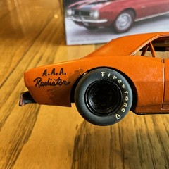 Built Model Car, 1967 Chevy Camaro Vintage Style short track Race Car, 1/25