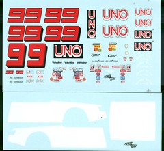 POWERSLIDE #99 UNO 1981 BUICK REGAL TIM RICHMOND WHITE/RED CAR 1/24 DECAL
