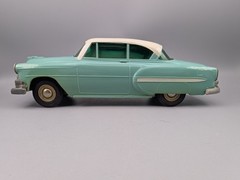 1954 CHEVROLET 2 DOOR BELAIR 1/25 scale – PROMO / BANK–TURQUOISE / INDIA IVORY