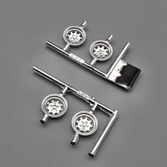 MPC 1/25 Pepsi Chevelle Stock Car Parts Kitbash Chrome Wheels