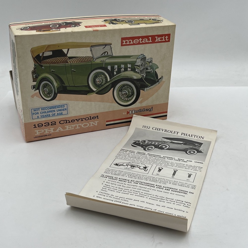 Metal Kit 1932 Chevrolet Phaeton by Hubley 1950s Lancaster PA Box Only Display