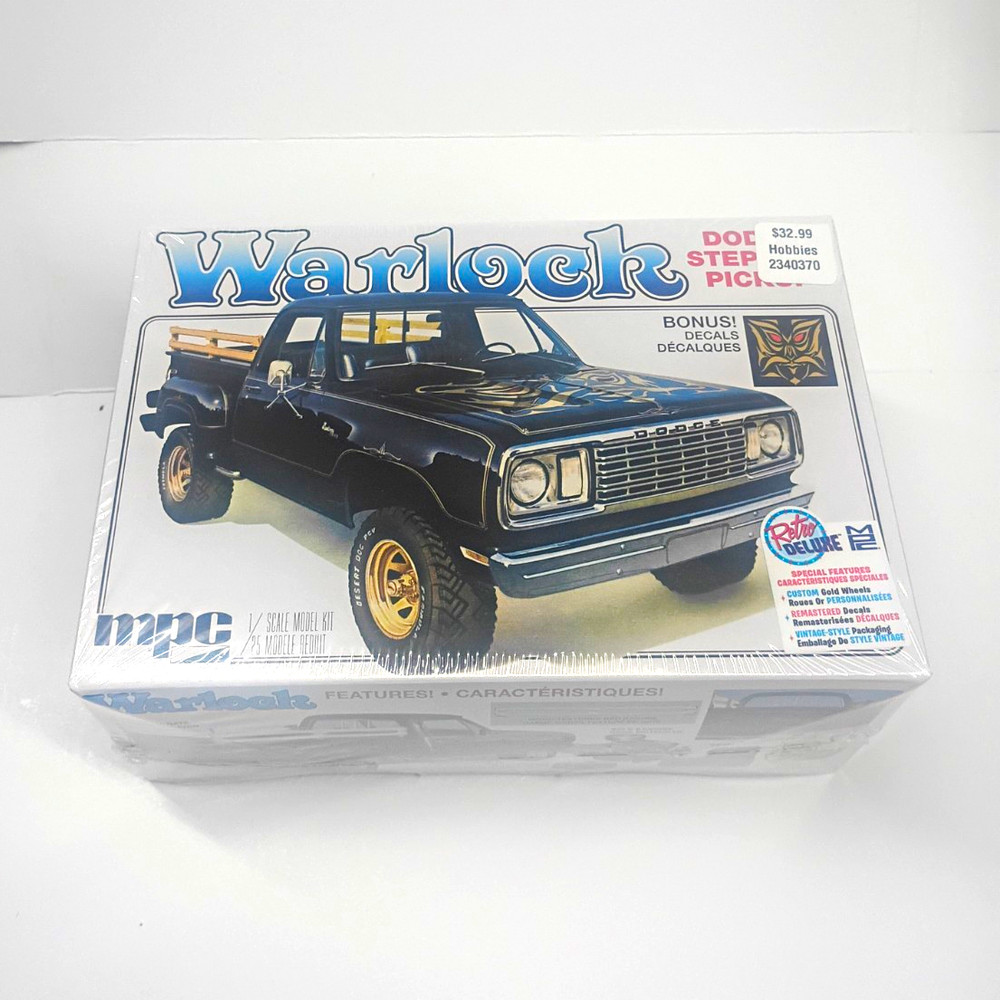 MPC Dodge Warlock Stepside Pickup 1:25 Plastic Model Kit w/ Bonus Decals sealed