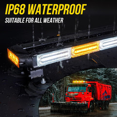 34Inch 166 LED Emergency Rooftop Strobe Lights Bar Flashing Safety Traffic Advis