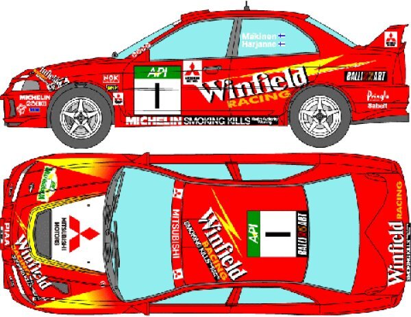 Museum Collection 1/24 Mitsubishi Lancer EvoⅣ ’97 Australia decal from JP a495