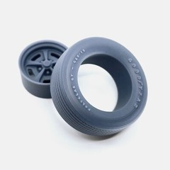 1/25 Resin 15 inch Magnum 500 Wheels, Goodyear Polyglas Tires, and Brake Set
