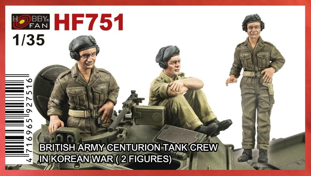Hobby Fan HF-751 1/35 British Centurion Tank Crew, 2 Figures Set – USA Shipping
