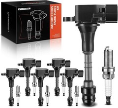 A-Premium Set of 6 Ignition Coil Pack and Iridium Spark Plugs Compatible with