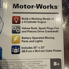 Smithsonian Stem 4-Cylinder Motor Works Model Kit 944982 Complete