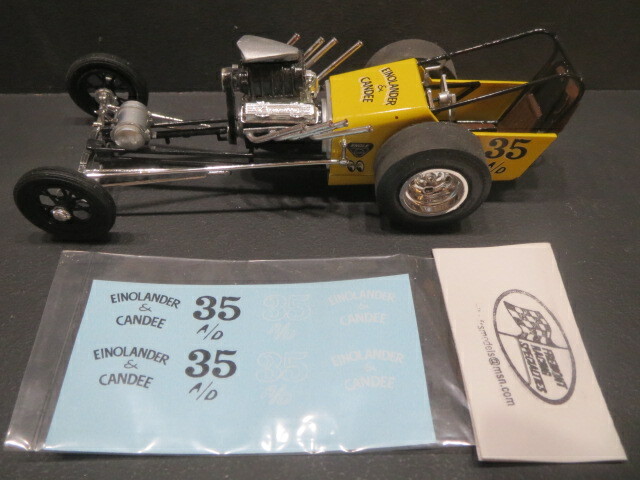 Einolander & Candee Dragster 1/25 Decal from Fremont Racing Specialties