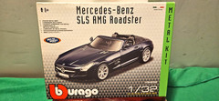 Collectible BURAGO Mercedes Benz SLS AMG Roadster Metal Car Model Kit 1/32 Scale