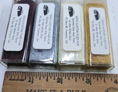 Lot Of 4 Ken’s Kustom Fuzzi-Fur Flocking – Silver Gray, Brown, White & Tan