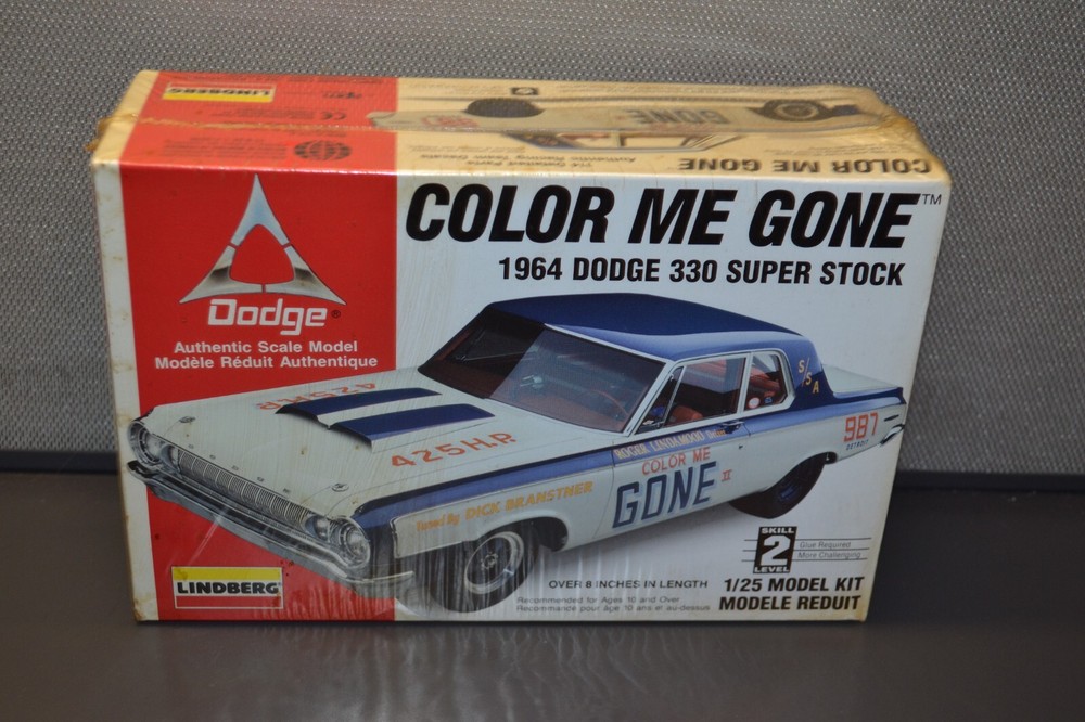 Lindberg 1/25 Scale Model Kit Ramchargers 1964 Dodge 330 SS – Factory Sealed