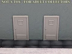 1/64 Scale Back Alley Door – For diecast car garage/workshop diorama (set of 6)