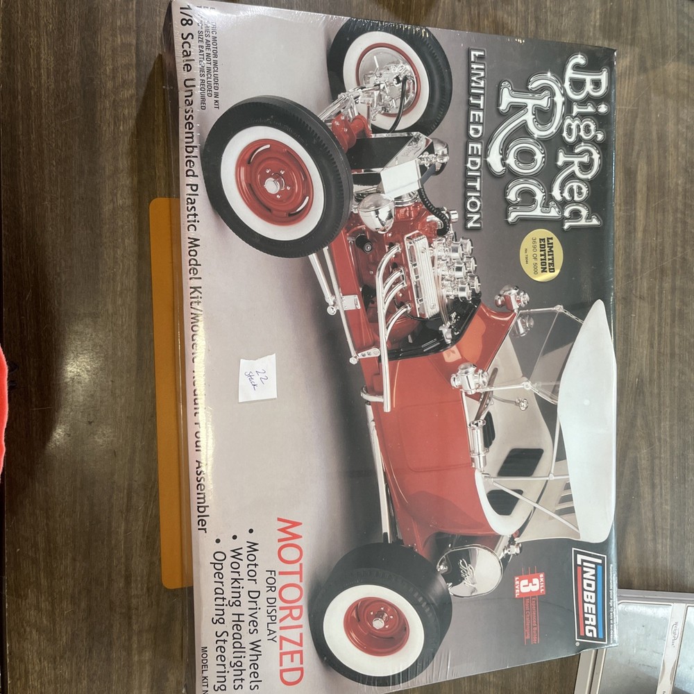 Lindberg Big Red Rod T Bucket 1/8 Scale Model Kit #73044 NEW/Sealed