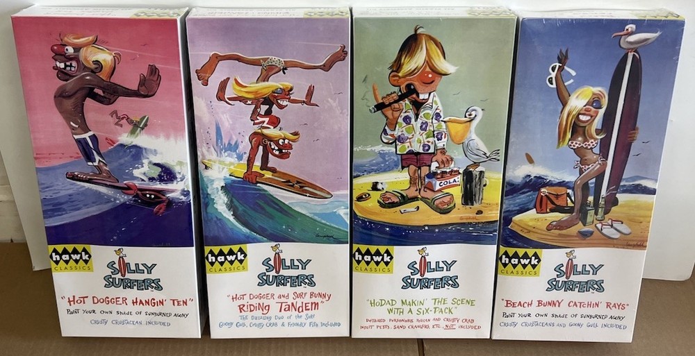 Lot Of 4 BRAND NEW SEALED Hawk Silly Surfers Model Kits 2003 FAST SHIPPING