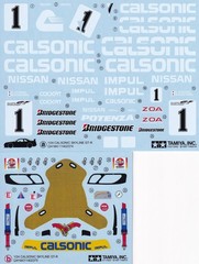 Tamiya’s Decals for 1/24 CALSONIC SKYLINE GT-R R33.Item24184 from Japan