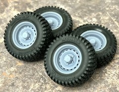 1/24 Scale: 18-Inch “Off-Road Chevy Truck Rally” Wheels W/ Mud Tires;Jeep,Resin