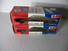 LOT OF TWO JO-HAN ASSEMBLED SCALE MODEL CAR EMPTY BOXES