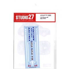 [ STUDIO 27 Decal ] 1/24 Fiat Abarth 500 Italy Police for Fujimi from JP 4012