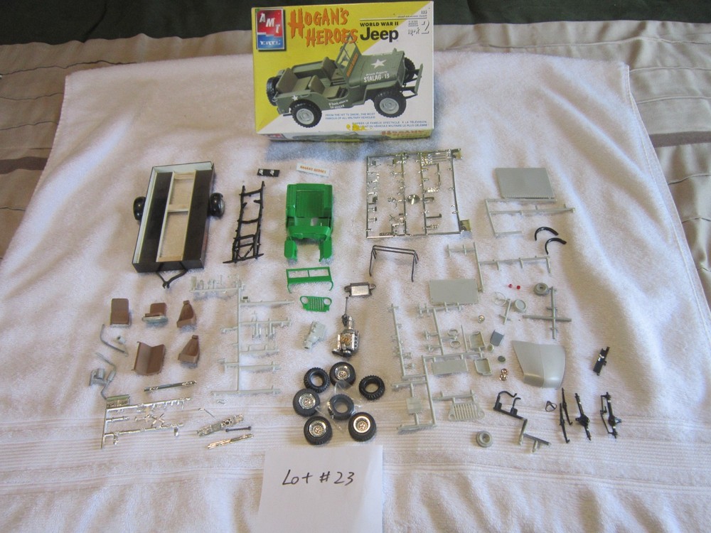 AMT HOGANS HEROS JUNKYARD AND OTHER ASSORTED MODEL PARTS LOT #23