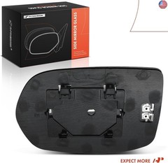 A-Premium Right Passenger Side Heated Mirror Glass with Backing Plate –