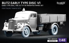 ScaleX WW-48002W 1/48 Blitz Early v2 deformed wheel set for Italeri, Tamiya