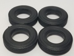 1958 Edsel Pacer WHITEWALL TIRES & HUBCAPS from AMT 1:25 Model Kit 58