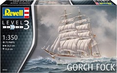 Gorch Fock Plastic Model Kit – 1:350 Scale, 75 Pieces for Crafting Delights